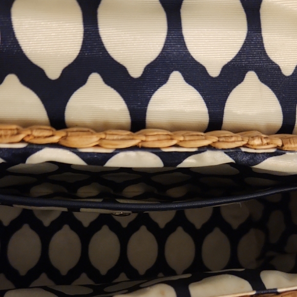Kate Spade Navy and Tan Woven Shoulder Bag - Picture 6 of 11